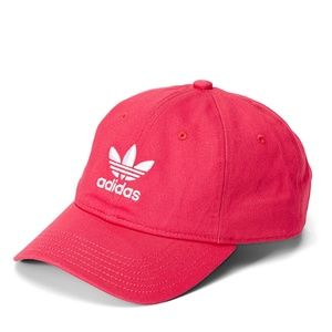 Adidas hot pink Trefoil logo baseball cap NWT